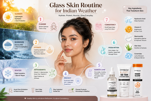 How to Achieve Glass Skin & Skincare Routine for Indian Weather Conditions