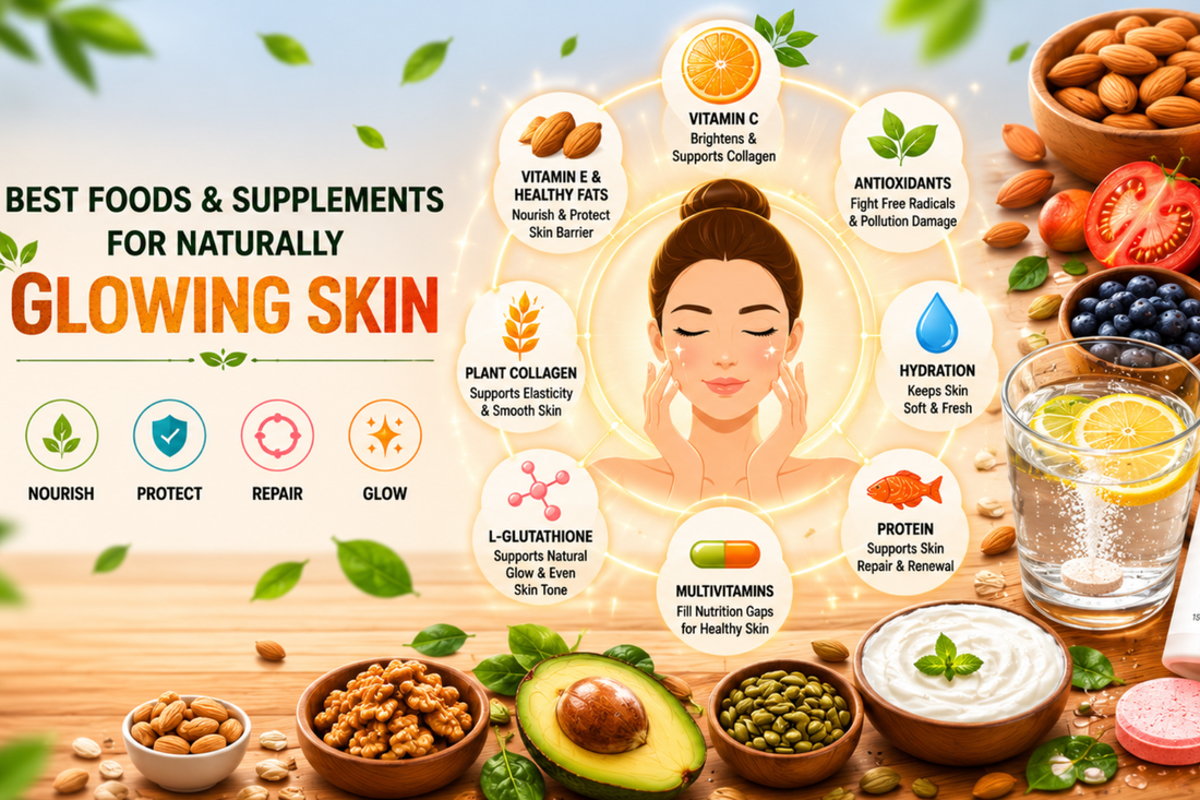 Best Foods & Supplements for Naturally Glowing Skin